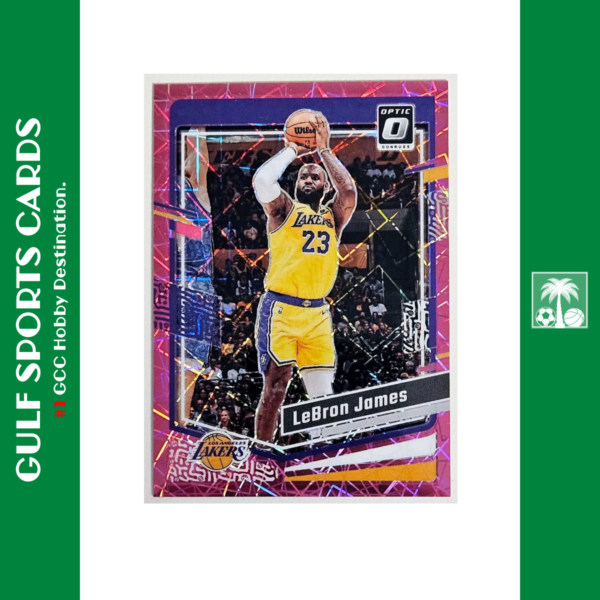 2023-24 Donruss Optic Lebron James /79 Pink Velocity Prizm #65 Front