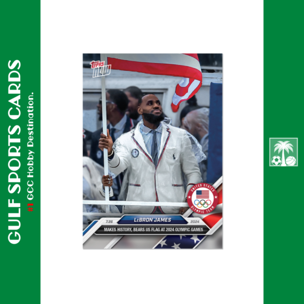 2024 Olympic Games Topps Now Card 4 LeBron James Front