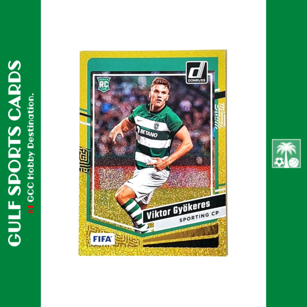 2023-24 Panini Donruss FIFA Viktor Gyokeres RC /10 Gold Rookie Sporting CP #159 Front