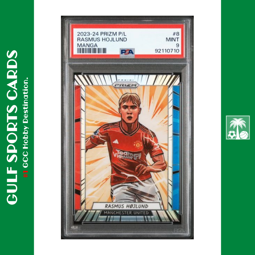 2023-24 Panini Prizm PL Manga Rasmus Hojlund PSA 9 #8 Front