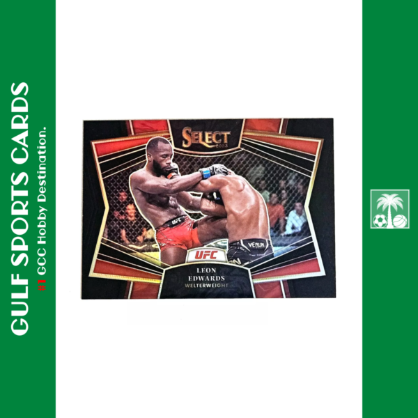 2023 Panini Select UFC Leon Edwards 1/1 Black Prizm ONE OF ONE 'Usman Head Kick' Front