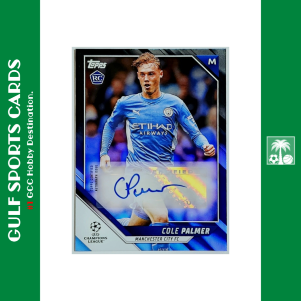 2021-22 Topps UEFA Cole Palmer RC Auto #10/10 Black Rookie SSP #BA-CP Front