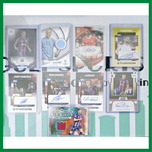 FC Barcelona 9 Card Autograph Lot