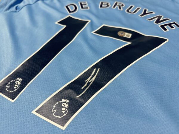 Kevin De Bruyne Autographed Manchester City Signed Beckett Authentic 2022-23 Puma Home Jersey Auto