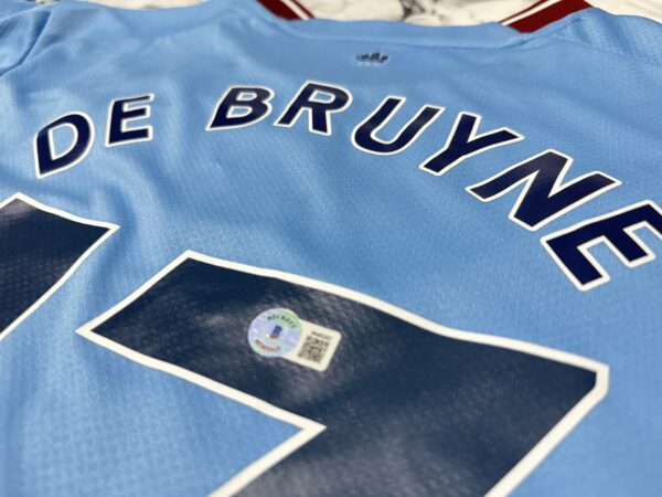 Kevin De Bruyne Autographed Manchester City Signed Beckett Authentic 2022-23 Puma Home Jersey Auto